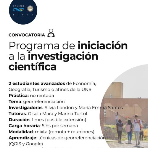 Convocatoria a práctica formativa en investigación