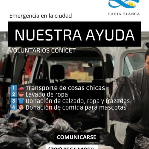 Inundaciones en Bahía Blanca: voluntarios CONICET brindan ayuda
